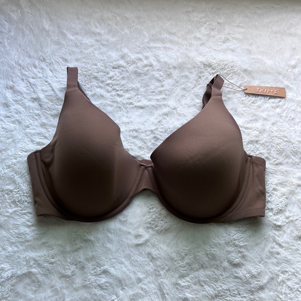 SKIMS Fits Everybody Underwire Bra Oxide Brown BR-UWR-1997 Womens Size 44DD NEW - Picture 1 of 10